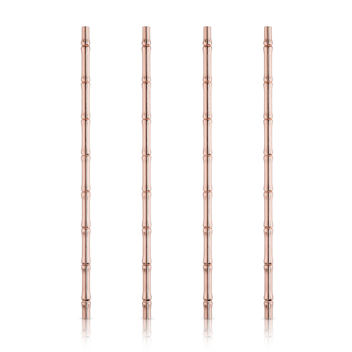 Pacific Bamboo Straws in Copper, Set of 4