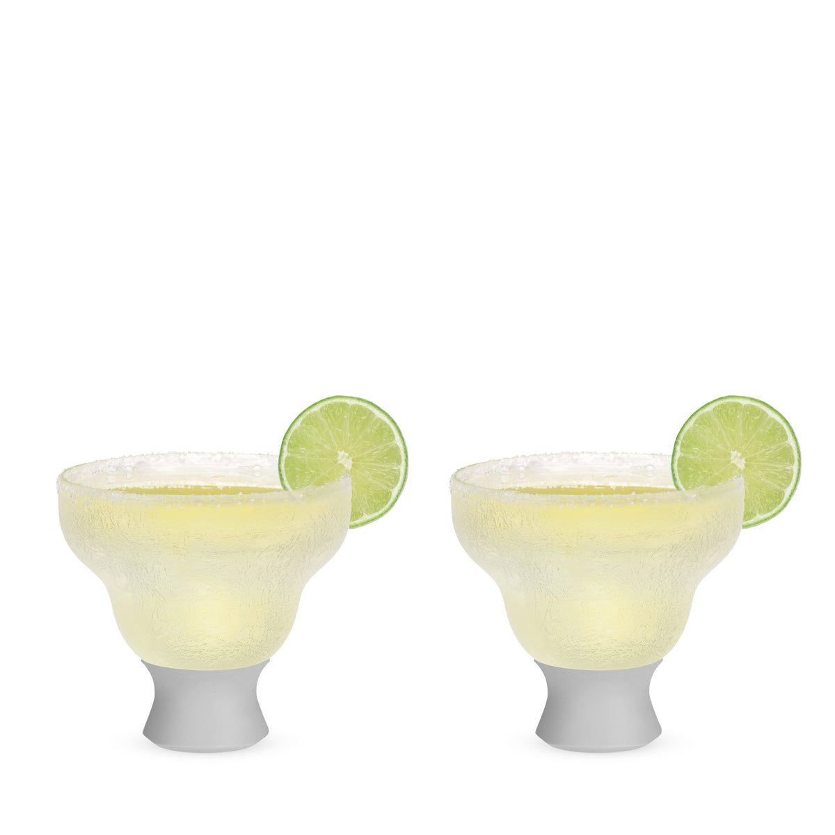 Glass FREEZE Margarita Cooling Cup in Gray, Set of 2